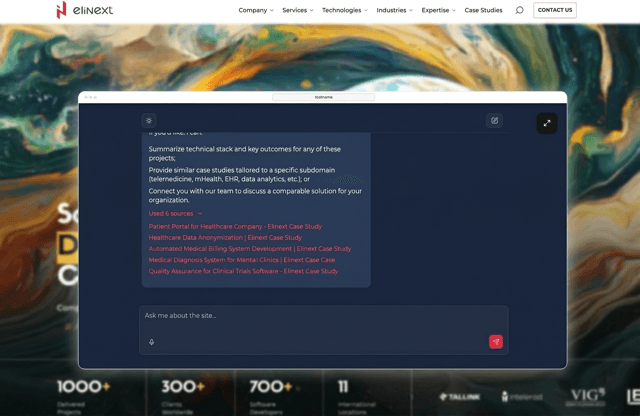 AI RAG Chatbot for Corporate Website